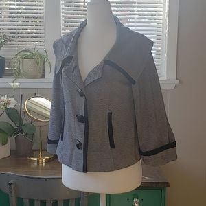 Yoana Baraschi Jacket Black White Collared Women's size S